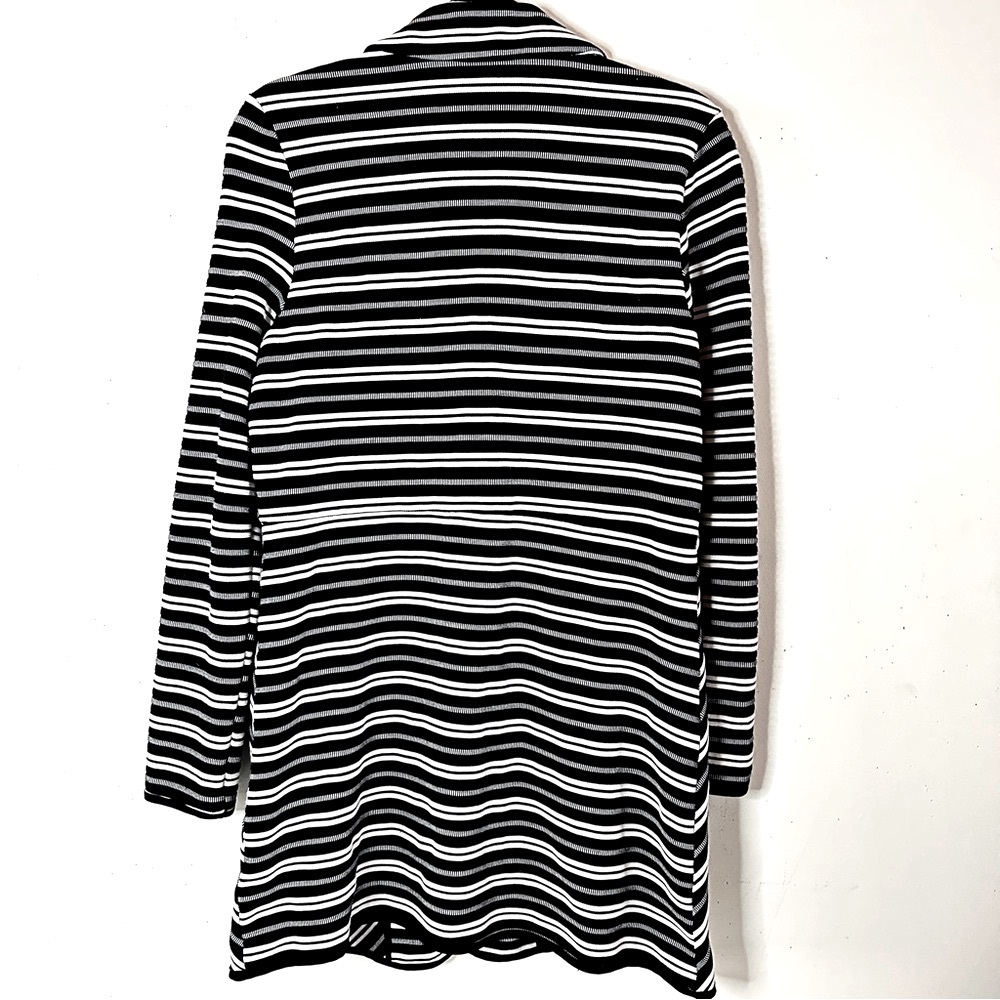 Dana Buchman Stripe Jersey Open Front Jacket S - Picture 3 of 9